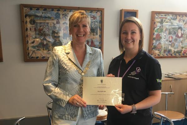 litter pick certificate from mayor
